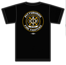 Load image into Gallery viewer, Pittsburgh Fire Fighters Black Logo Tee
