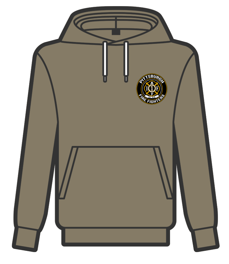 Pittsburgh Fire Fighters Military Green Logo HOODIE