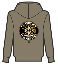 Load image into Gallery viewer, Pittsburgh Fire Fighters Military Green Logo HOODIE
