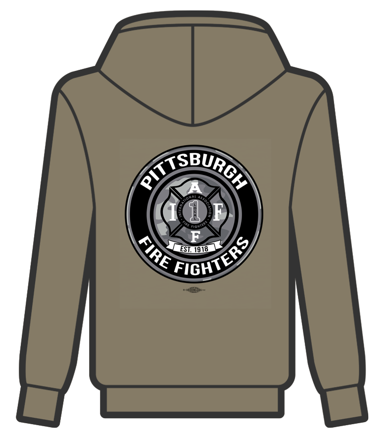 Pittsburgh Fire Fighters Military Green Logo HOODIE
