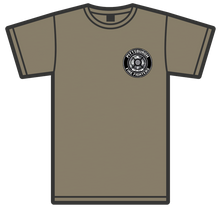 Load image into Gallery viewer, Pittsburgh Fire Fighters Military Green Camo Logo Tee
