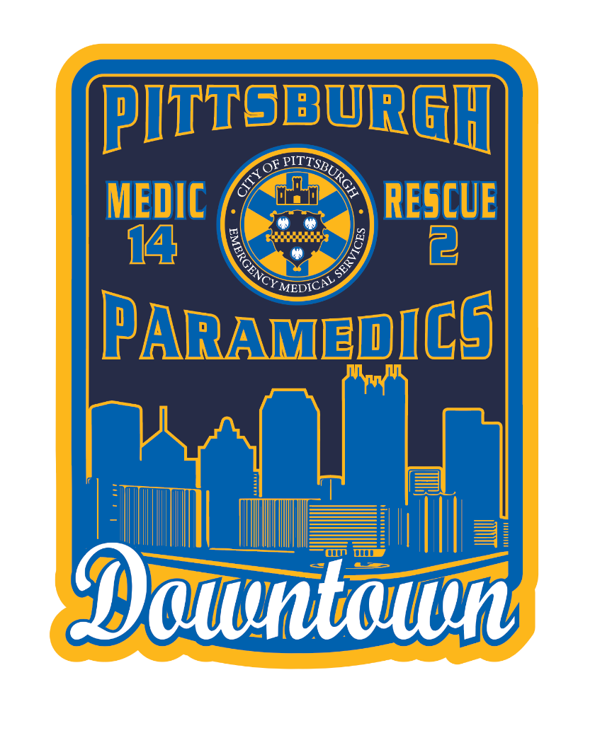 Medic 14 Rescue 2 NAVY Sticker